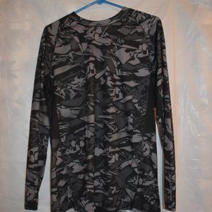 Men's Russell Athletics Long-sleeve Athletic Top - Black Camo - Size Large